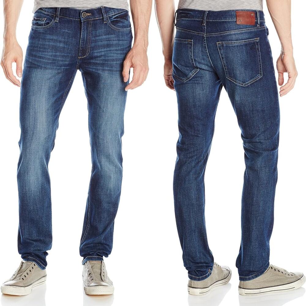 DL1961 Mens Mason Slouchy Slim Jeans In Norgay Wash Zip Fly Stretch Size 36 X 27